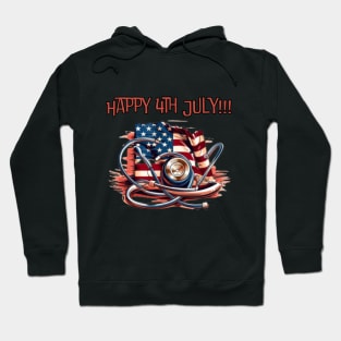 Happy 4th of july, stethoscope Hoodie